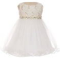 thumbnail image 3 of Big Girls Dress Wedding Pageant Sleeveless Lace Crystal Rhinestone Tulle Sash Flower Girl Dress Ivory 10 (M3B4K0), 3 of 5