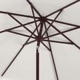 thumbnail image 3 of SAFAVIEH Outdoor Collection Zimmerman 11-Foot Round Market Umbrella Beige/White, 3 of 6