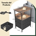 thumbnail image 3 of Mesa Auxiliar de 3 Niveles con Estante de Almacenamiento, Marron FurnitureR HONOURABLE VINTAGE, 3 of 8