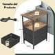 thumbnail image 3 of Mesa Auxiliar de 3 Niveles con Estante de Almacenamiento, Marron FurnitureR HONOURABLE VINTAGE, 3 of 8