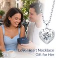thumbnail image 6 of MomentWish 1 Carat Moissanite Heart Necklace 18K White Gold Plated Jewelry Christmas Valentines Mother's Day Gifts for Women Mom Wife Lover, 6 of 9