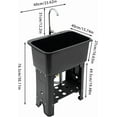 thumbnail image 2 of Laundry Sink Freestanding Plastic Utility Sink W/Storage Shelf Faucet Drain Kit For Laundry Room, Bathroom, Farmhouse, 2 of 7