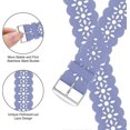 thumbnail image 2 of Lace Silicone Band Compatible with Apple Watch Band 38mm 40mm 41mm ,Women Slim Thin Hollow-Out iWatch Sport Wristband with Classic Clasp for iWatch S, 2 of 4