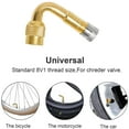 thumbnail image 3 of 2-Pack Angled Brass Car Motorcycle Scooter Bike Universal Valve Stem Extension Adapter, 3 of 8