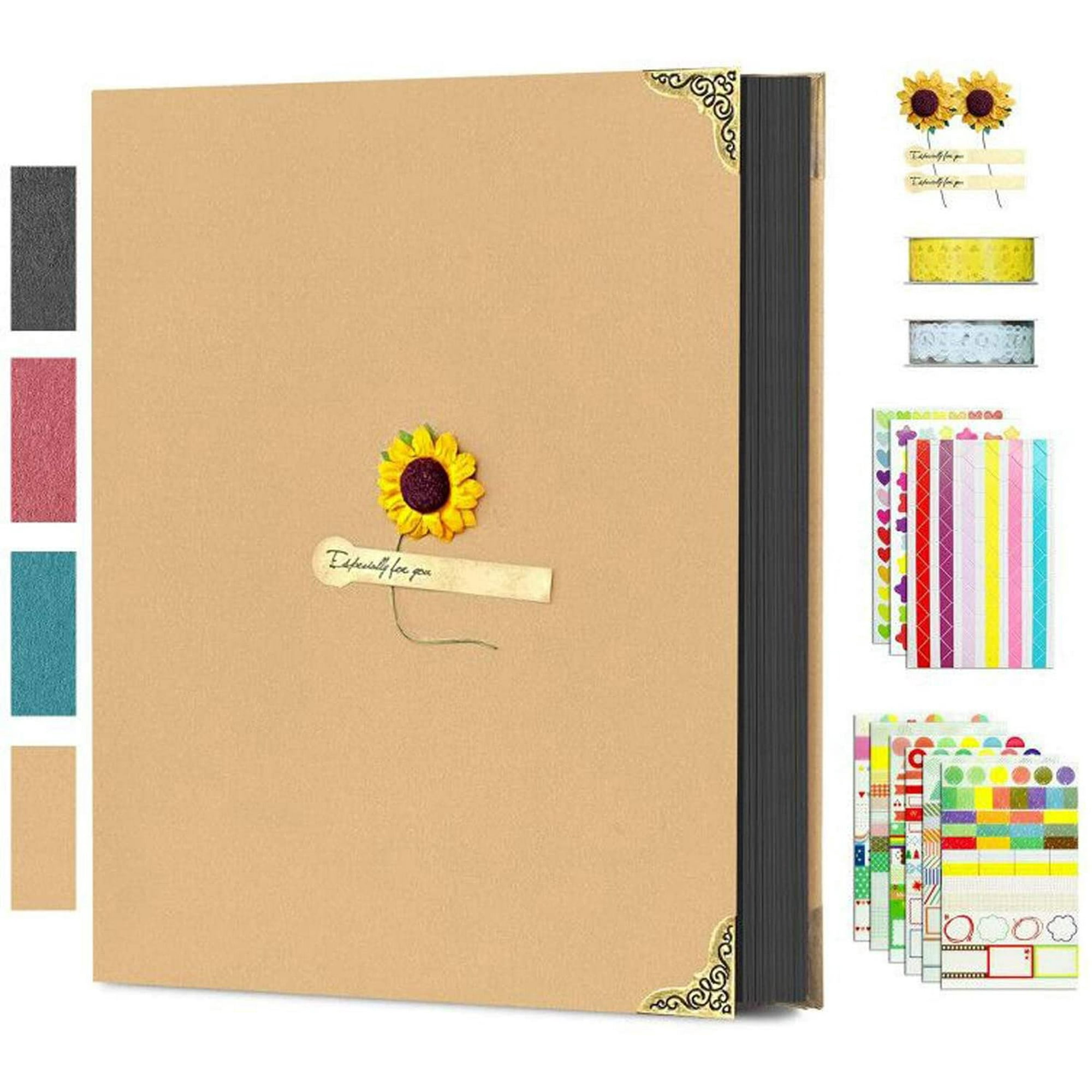 Album Scrapbooking Bois Uxcell – 15 Pages Noires, Format 6x4 Pouces