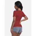thumbnail image 5 of Women's Slim Fit Crew Neck T-Shirt Summer Short Sleeve Casual Tee, 5 of 5