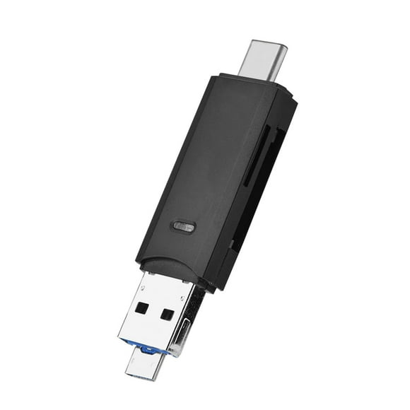 Card Reader Type-c Card Reader 3 In 1 Type C + Micro USb USB Port OTG Memory Card Reader For Memory Small Memory Storage Card Black