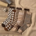 thumbnail image 2 of 5 Pairs White Cute Socks, Women's Lace Ruffles Ankle Casual Sock,  Breathable Mid Tube Socks, Floral Crew Socks, 2 of 6