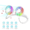thumbnail image 1 of Ventilador de cuello portátil GS-X8 con aromaterapia - 3 velocidades, luz LED de 7 colores, batería recargable, ideal para deportes, oficina y bebés. ¡Enfría tu verano con estilo!, 1 of 7