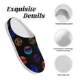 thumbnail image 5 of Fotbe 80s Style Palm Trees Pattern Women's Fuzzy Curly Fur Memory Foam Loafer Slippers Indoor Outdoor Slippers Winter Home Shoes-37/38, 5 of 7