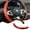 red, variant on OFFCURVE Safety Steering Wheel Cover Car Carbon Fiber Leather Steering Wheel Grip Cover(Black)