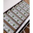thumbnail image 3 of Grey Christmas Stair Treads for Wooden Steps Indoor Runner Rug Carpet, Xmas Tree Snowman Bear Snowfall Plaid 7 Pieces Peel and Stick Staircase Step Treads Covers Washable Throw Door Mats, 30"x8", 3 of 7