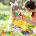 thumbnail image 5 of LessMo 72PCS 3.15" Easter Eggs Large Colorful Bright Plastic Easter Eggs Surprise Toys Blind Bags Assortment Empty Shells, Crafts Basket Stuffers for Party Hunt Games, 5 of 7
