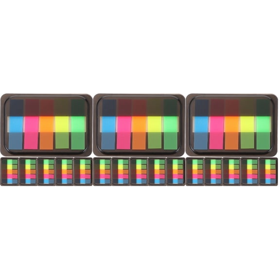 Raindrops 18 Boxes  of Colored Notepad Transparent Page Markers Professional Highlight Strips