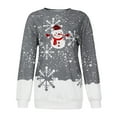 thumbnail image 4 of PVCS Femmes Col Rond Noël Manches Longues Hauts Blouse Chandail Chandail en Molleton, 4 of 5
