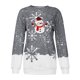 thumbnail image 4 of Mujeres moda cuello redondo Navidad manga larga Tops blusa pulóver sudadera Fridja  fksj1321, 4 of 5