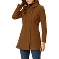 thumbnail image 5 of MODA NOVA Juniors Peter Pan Collar Double Breasted Long Sleeve Winter Coat, 5 of 7