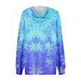 thumbnail image 6 of Hoodies for Women, Trendy Tops with Christmas Print, Long Sleeve Sweatshirt with Pockets, Pullover Lightweight for Casual Fall Fashion,Sky Blue,L, 6 of 7