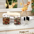 thumbnail image 4 of Yayeee 2 Pack Qtip Holder Bathroom Cotton Swab Canister with Lid Clear Dispenser Set, Red Christmas Poinsettia, 4 of 6
