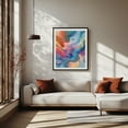 thumbnail image 2 of Soul-Driven Abstraction - Mixed Media Abstract Psychedelic Surrealism Modern Art Watercolor Geometric Black Framed Wall Art Print 6 x 8 inches, 2 of 4