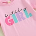 thumbnail image 6 of Bagilaanoe 2pcs Toddler Birthday Outfits Baby Girl Shorts Set Short Sleeve Letter Print T Shirt Tops + Shorts 6M 12M 18M 24M 3T 4T Kids Casual Summer Clothes, 6 of 8