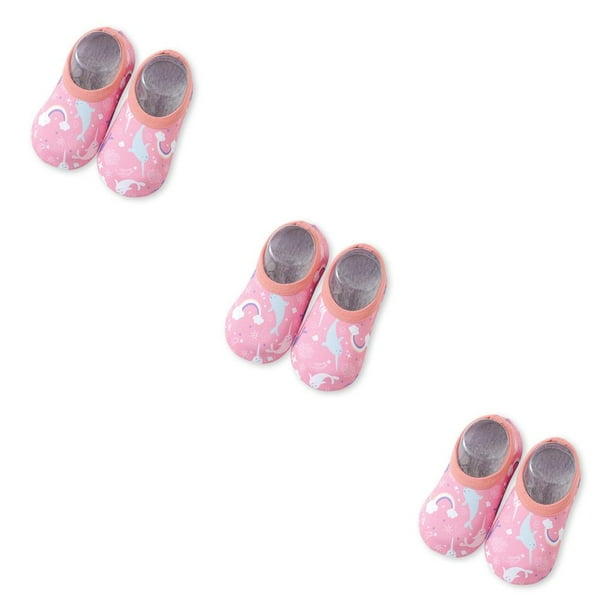 Yuarrent 1 par de zapatillas deportivas para niños, suela de silicona portátil, zapatos de natación para niños y niñas, botas subacuáticas Type1 NO1