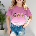 thumbnail image 2 of Godom Girls' Short Sleeve Shirts Round Neck Solid Loose Basic Tees Girls Summer Tops, 2 of 4