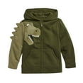 thumbnail image 2 of Boys Hoodies & Sweatshirts Dinosaur Zip Toddler Long Sleeve Sweatshirt with Pocket for Fall Winter Kids Active Wear, 2 of 4