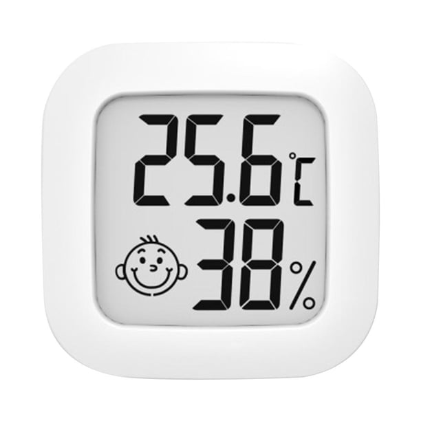 Mini higrotermógrafo Medidor de temperatura/humedad para interiores Fácil lectura digital