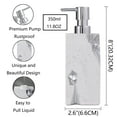 thumbnail image 6 of VINLIFE Soap Dispenser for Kitchen Sink Bathroom Hand Soap Dispenser with Pump Resin White Silver Lotion Soap Dispenser Refillable Shampoo Container - Square,11.8OZ, 6 of 7