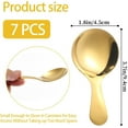thumbnail image 2 of 7 Pcs Stainless Steel Mini Spoons Topboutique Metal Small Spoons Honey Spoons Short Handle Milk Powder Spoons Coffee Spoon Salt Spoons Cute Round Spoon for Sugar Jar Spices Dessert,Gold, 2 of 7