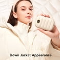 thumbnail image 3 of Riousery Hand Warmer Rechargeable Electric Heater 4 Levels Heat Type C Portable Power Bank 4000mAh Waterless Pocket Warmer Down Jacket Appearance (White, 5.12 inches / 13 cm), 3 of 9
