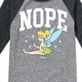 thumbnail image 3 of Tinker Bell - Tinker Bell Nope - Toddler And Youth Raglan Graphic T-Shirt, 3 of 5