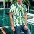 thumbnail image 6 of Lsque Cactus 1 Pattern Mens Polo Golf Shirts Funny Graphics Shorts Sleeve Button Shirts Baseball T-shirt-4X-Large, 6 of 7