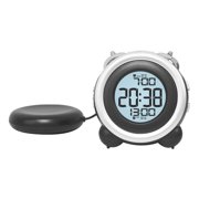 LMOONRL Alarm Clock with Bed Shaker, 4.17 in, Black
