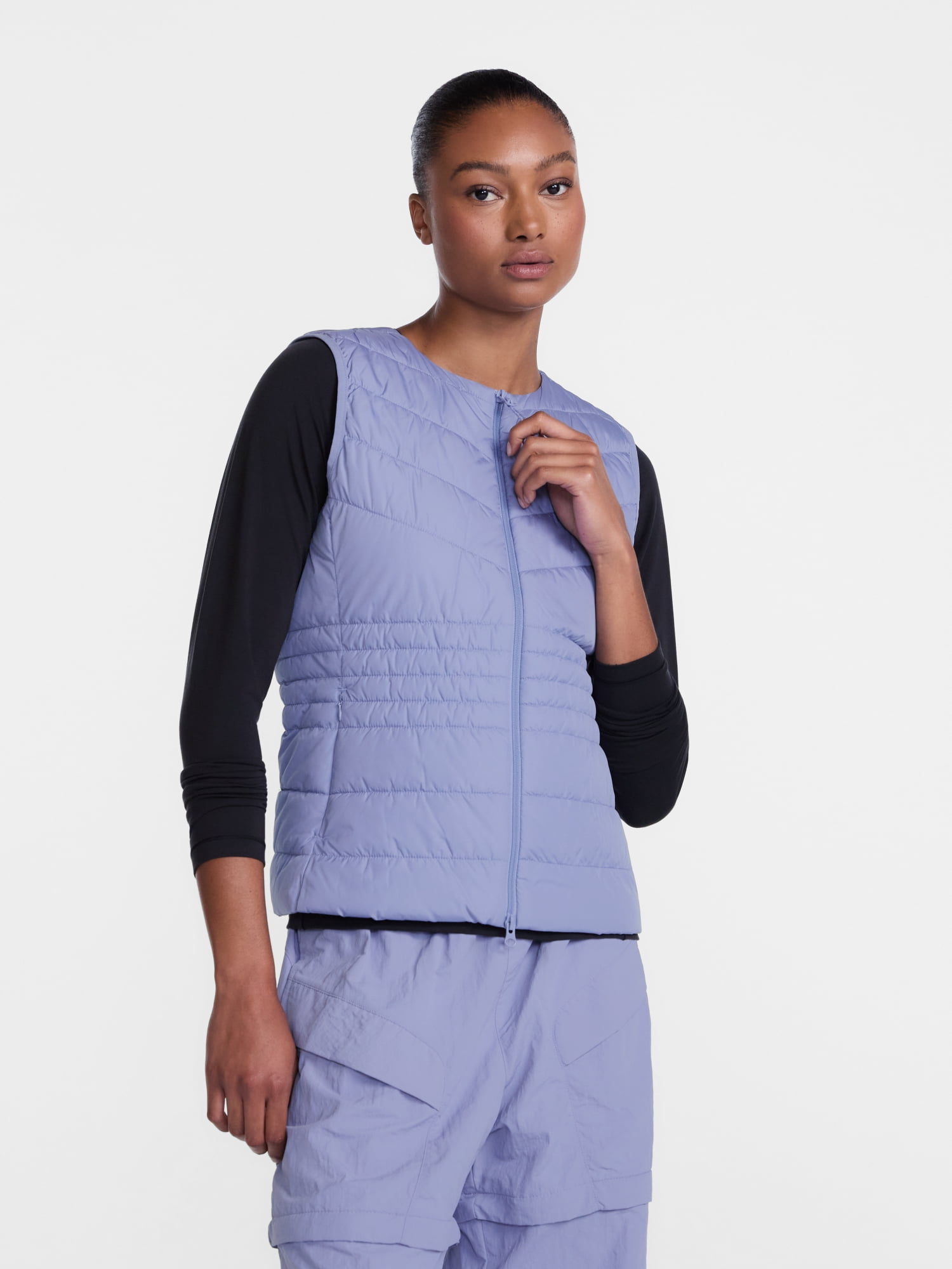 Ozark Trail Women's and Women's Plus Collarless Puffer Vest, Sizes XS-3X