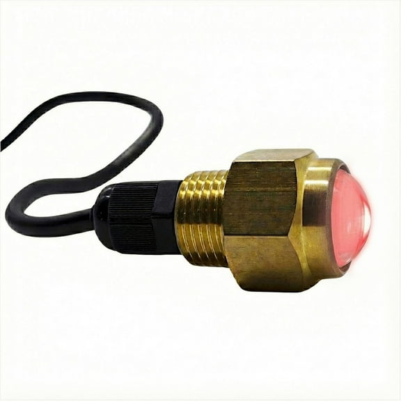 Marine City Underwater Red LED Drain Plug Light, Brass, Durable & Bright, for Fishing, Boats, Yachts & Pools