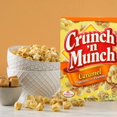 thumbnail image 2 of Crunch 'n Munch Popcorn Include Caramel and Buttery Toffee Flavor with Peanuts No Transfat Popped Corn Kernel for Snacks Kid's Adults Lunchbox Movie Nights Bundle with 3pcs Bag Clips, 2 of 7