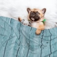 thumbnail image 3 of Disketp Turquoise Wooden1 Dog Blanket/Bed Cover for Dogs and Cats,Puppy Essentials-Large, 3 of 8
