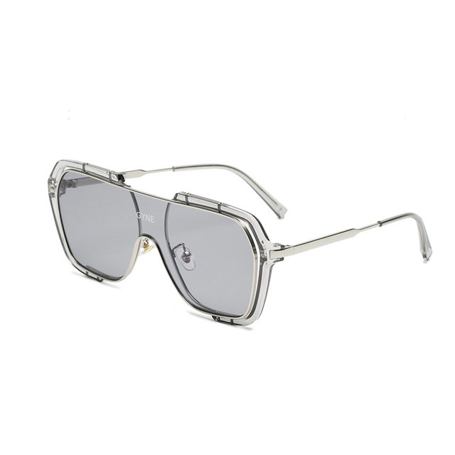 Gafas de sol anti-ultravioleta retras de las gafas de sol cuadradas del marco grande de una sola pieza, hechas de PC