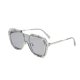 thumbnail image 1 of Gafas de sol anti-ultravioleta retras de las gafas de sol cuadradas del marco grande de una sola pieza, hechas de PC, 1 of 5