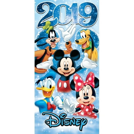 2019 Dated Star Fun Pals Mickey Minnie Goofy Donald Pluto Beach Towel (No
