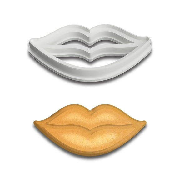 Lips Kiss Cookie Cutter, 4.5x2" – Perfect for Valentine’s Day or Romantic Baking (Random Color)