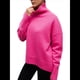 thumbnail image 3 of Suéteres de Cuello Alto para Mujer, Corte Holgado, para Otoño e Invierno. Rosa Roja L, 3 of 10