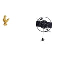 thumbnail image 1 of Reloj de pared decorativo de resina acrílica con forma de pollo (Figura decorativa). Ideal para regalar o decorar el hogar., 1 of 8