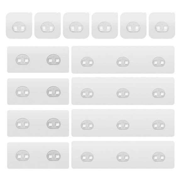 14 Pack Shower Caddy Adhesive Replacement, Strong Adhesive Hooks, Waterproof Shower Adhesive Strips, No Drilling, for Bathroom Storage Shelves and Kitchen Racks