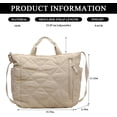 thumbnail image 4 of LHSHID Quilted Tote Bag Soft Trendy Puffer Tote Bag Light Winter Down Padding Designer Crossbody Bag Shoulder Handbags, 4 of 7