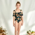 thumbnail image 3 of URMAGIC Girl's One Piece Swimsuit Ruffle Swimwear Floral Kids Sport Bathing Suit 8-14 Years, 3 of 12