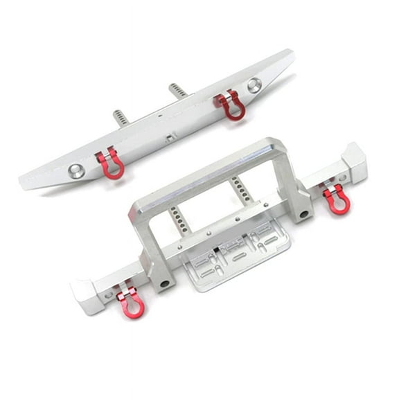 Metal Front Rear Bumper for 1/10 RC Crawler Car Silver