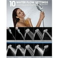 thumbnail image 4 of 8" Rain Shower Head with Handheld Spray Combo, 11 inch Adjustable Extension Arm, 10 Mode 20 Stage Filter Shower Head with Magnetic Dock, 59" Hose, Stainless Steel High Pressure Rainfall Shower System, 4 of 12